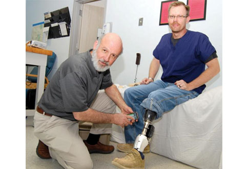 Veteran receiving treatment from the VA’s Amputation System of Care Service